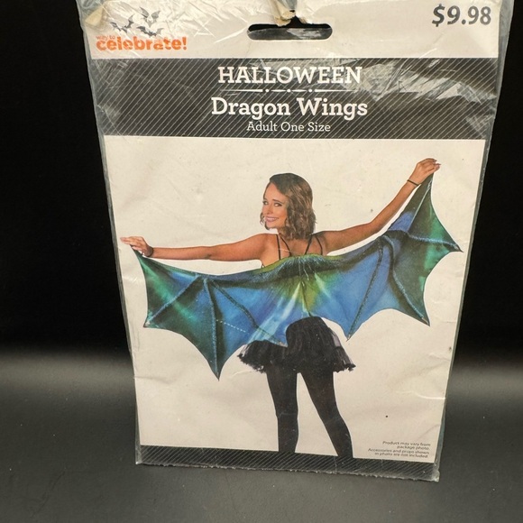 New Green Dragon Wings Costume Accessory Adult Size OSFM Cosplay Halloween Play - Picture 1 of 5
